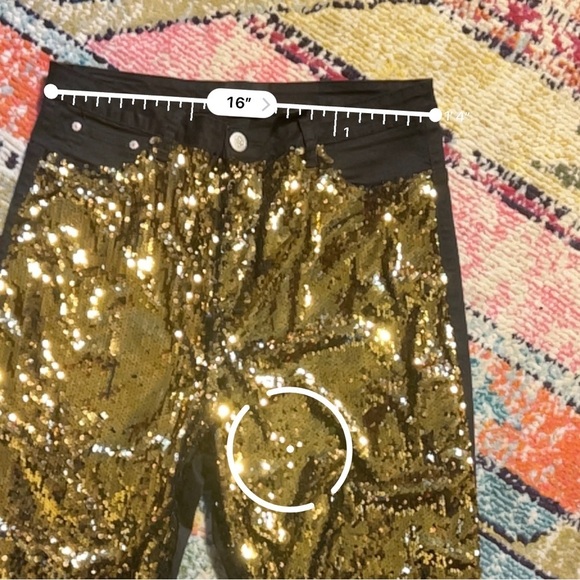 Glittering Gold Sequin Joggers - Picture 4 of 6